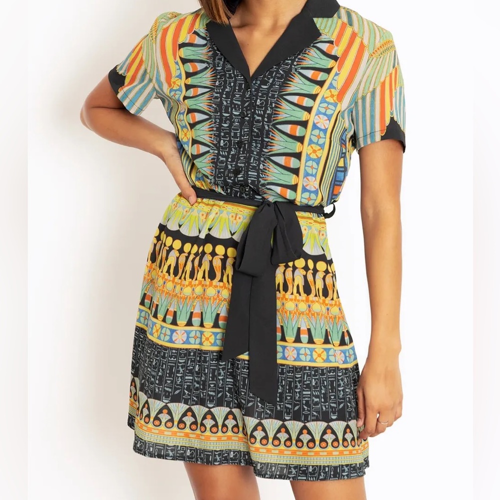 Blackmilk “HISTORY OF EGYPTIAN ART SHIRT DRESS - LIMITED” Size 10 US/14AUST NWT